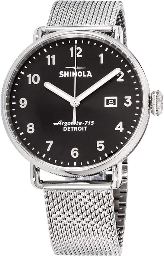 shinola men's canfield's black dial watch