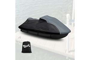 CEMOFE Waterproof Jet Ski Cover for Sea-doo 2010-2017 GTX、GTX LTD、RXT、RXT X(FIX), 600D Heavy Duty Oxford Jetski Covers, Trailerable Jetski Cover