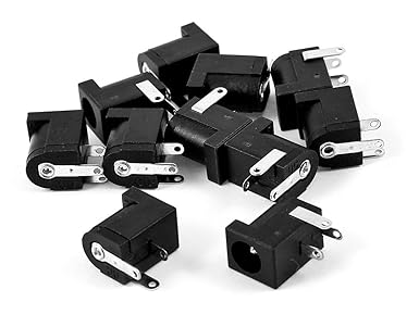 OLatus OL-DC-CONNECTOR-F10x Female DC Power Jack Supply Socket Plug Connector PCB Mount Connector, Pack of 10