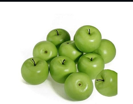 12pcs Decorative Large Artificial Green Apple Plastic Fruits Home