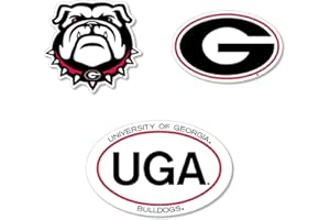 SDS Design Associates, Inc. Georgia Buldogs Large Auto Magnets, 3 Pack Durable Magnets. Size: Two 6"" and One 3"" Magnet. (Georgia), Red