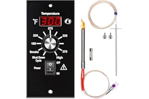 SQUIRREL WOOD ARTWARE Digital Temperature Controller Replacement Parts BAC236 for Traeger Wood Pellet Grill Smoker, Upgrade Control Board Replacement Parts with 7" RTD Temperature Sensor Probe and Hot Rod Igniter