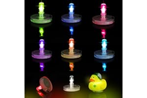OUMYQ Light Up Duck Plug，Led Lamp Rubber Duck Mount, 16 Luminous Modes On-Off Control Flock Locker Rubber Duck Holder for Car Dash and Fixed Display (6 PCS)