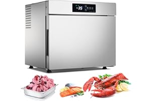 Kolice Commercial 32L Countertop Shock Freezing Blast Chiller & Freezer, Blast Freezer Cabinets for ice cream, pastry, seafood, desserts, meat-Lowest Temperature -35C(-31°F)