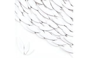 ZWCT 200g Ceramic Mosaic DIY Set Colorful Petal Ceramics Leafy Vein Mosaic Tiles Craft Materials Mosaic Art Materials - White