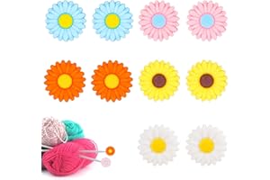 10pcs Knitting Needle Stoppers, Cute Needles Point Protectors Colorful Stitch Tip Caps Silicone Needle End Cover Knitting Acc