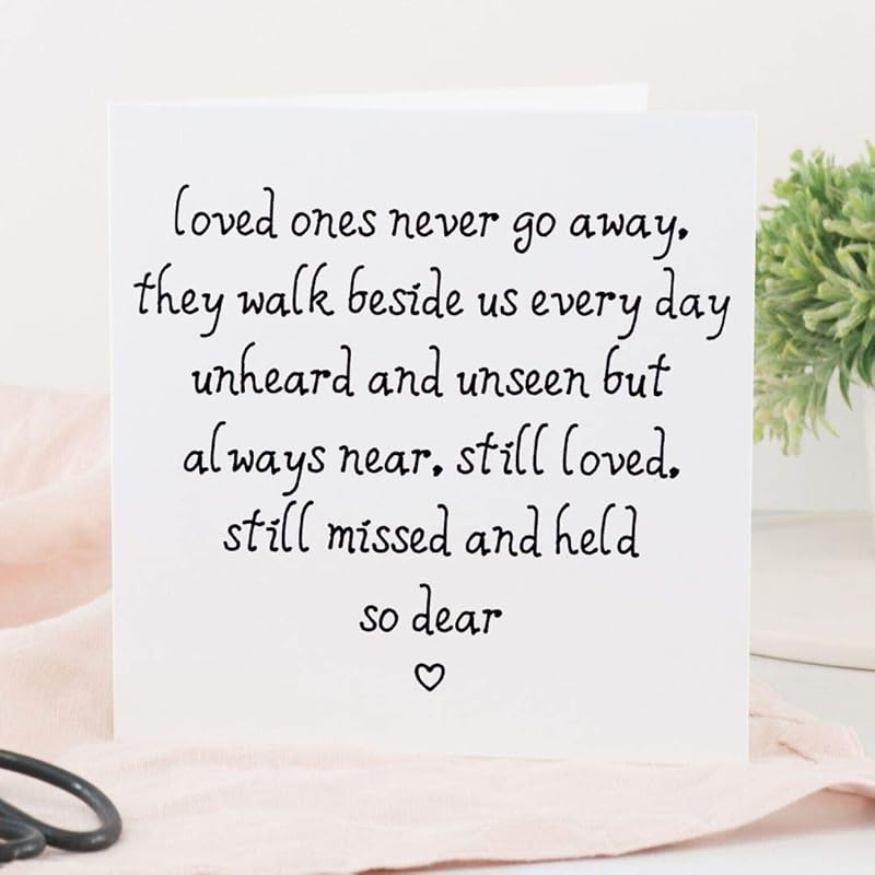 Sympathy cards thinking of you, loss card, never alone Amazon.co.uk