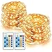 TaoTronics LED String Lights 66ft 200 LEDs Dimmable Festival Decorative Lights for Seasonal Holiday, Complete Waterproof, UL Listed(Copper Wire Lights, Warm White)-2 Pack