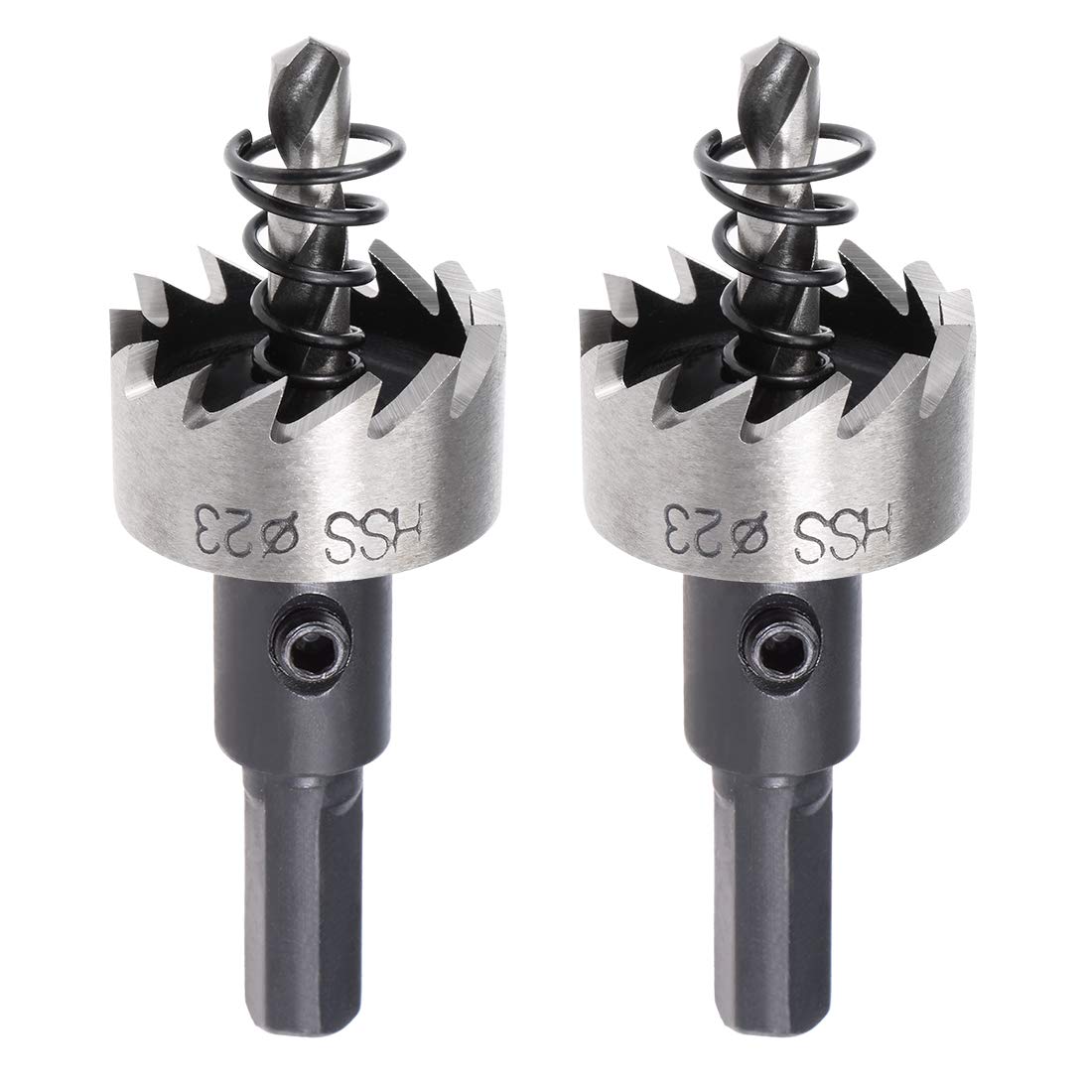 sourcingmap 2 Pcs 23mm HSS Drill Bit Hole Saw for Stainless Steel Metal Alloy Wood