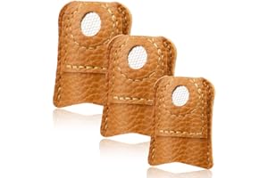 SagaSave Leather Thimble Sewing Thimble Finger Protector Coin Thimble Pads for Hand Sewing Quilting Knitting Pin Needles Craf