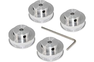 Yeebyee 2GT Pulleys 48 Teeth 5mm Bore 48T Timing Belt Pulleys Synchronous Wheel Aluminum for Width 6mm Belt 3D Printers Parts, 4pcs/Pack (Size: 48T-5mm Bore)