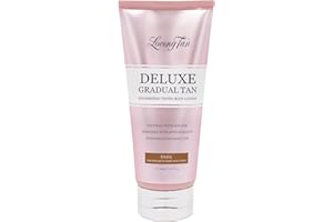 Loving Tan Deluxe Gradual Tan Lotion, Dark- Natural Looking Self Tanner, Professional Strength Sunless Tanner, 7+ Self Tanning Applications per Bottle- Cruelty Free, Naturally Derived DHA- 5.07 Fl Oz