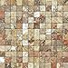 Scabos 2 X 2 Tumbled Travertine Mosaic Tile - 6 X 6 Sample