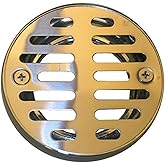 LASCO 03-1243 3-1/4-Inch with 2 Screws Shower Drain Grate, Chrome Plated