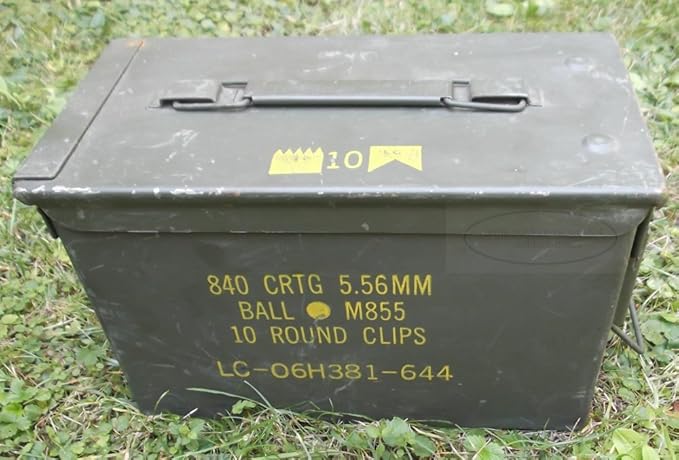 Army - Caja de munición de metal, diseño de EE.UU.: Amazon.es: Bricolaje y herramientas