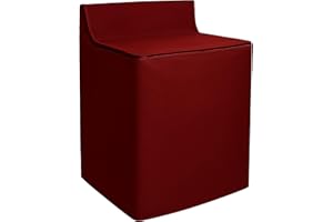 DEPENDABLE INDUSTRIES INC. ESSENTIALS Washing Machine Cover with Zippered Top Opening - Durable Non-Woven Burgundy Fabric - Protects Against Dust, Dirt, Scratches, and Discoloration - Fits Most Standard Washing Machines