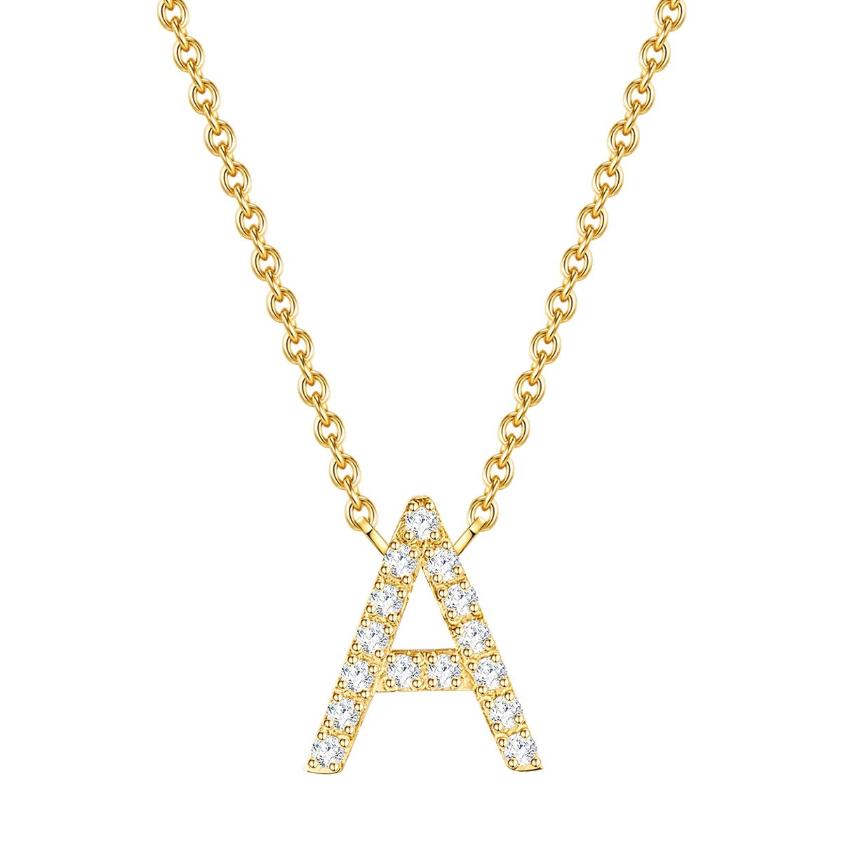 Soul Club Female Stainless Steel Zirconia Anchor Chain Letter A