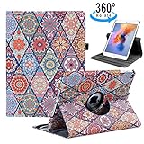 iPad 9.7 2018/2017, iPad Air 2, iPad Air Case - 360 Degree Rotating Stand Protective Cover with Auto Sleep Wake for Apple New iPad 9.7 inch (6th Gen, 5th Gen) / iPad Air 2013 Model（Polygon Pattern）