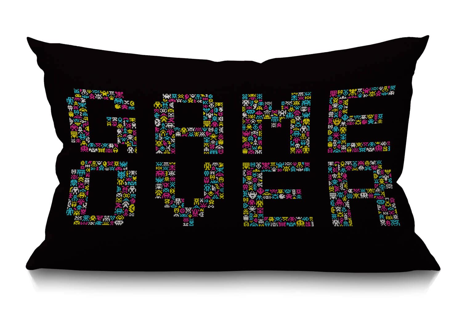 BGBDEIA Retro Vintage Video Game Over Farmhouse Cushion Cover 12x20 Inch,Home Decorative Throw Pillow Case Pillow Cover,Home Gifts,Housewarming Gift 30 x 50 cm