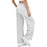 SINOPHANT Womens Wide Leg Sweatpants Light Fleece Lined Pants with Pockets Baggy Lounge 2026 Drawstring Athletic Joggers