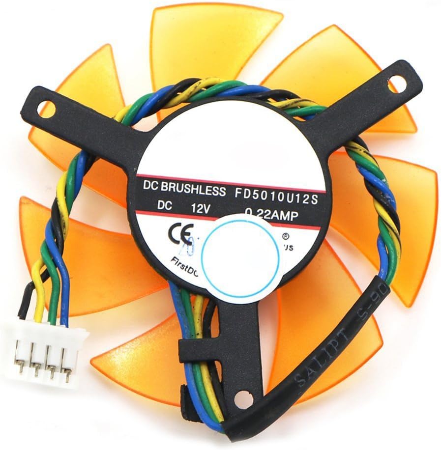 FD5010U12S 47MM 39MM 4Pin DC 12V 0.22A VGA Fan For ATI graphics card