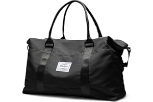 HYC00 Travel Duffel Bag,Carry-on Overnight Weekender Bags for Women,Sports Tote Gym Bag with Wet Pocket