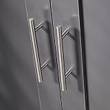 Home Source 3 Door Wardrobe, Oak Effect Top, Dark Grey, 5 Shelves view 7