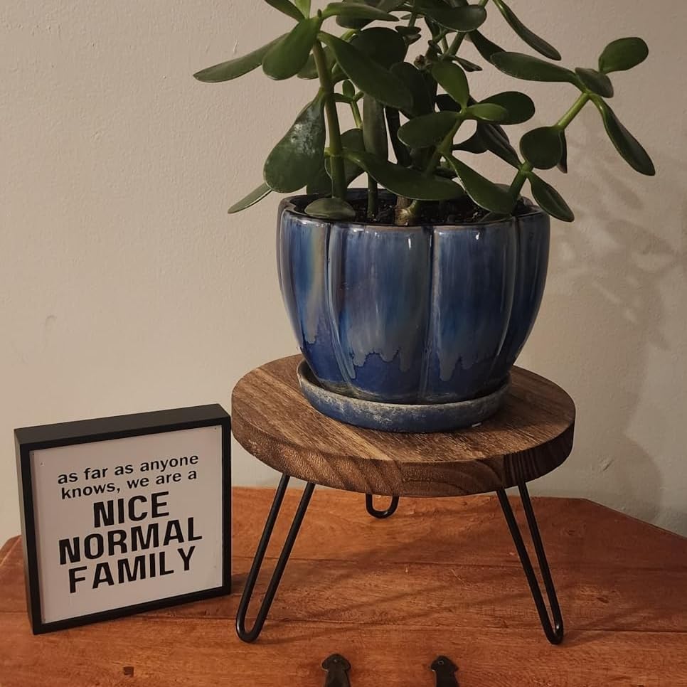 3 Pack Wood Plant Stand Indoor Outdoor, 8\'\' 10\'\' 12\'\' Wooden Planter Stands Fit 5-15 Inch Pot, Plant Stool Flower Pot Stand Gardening Display Pedestals for Decor Living Room Balcony, Office, Patio