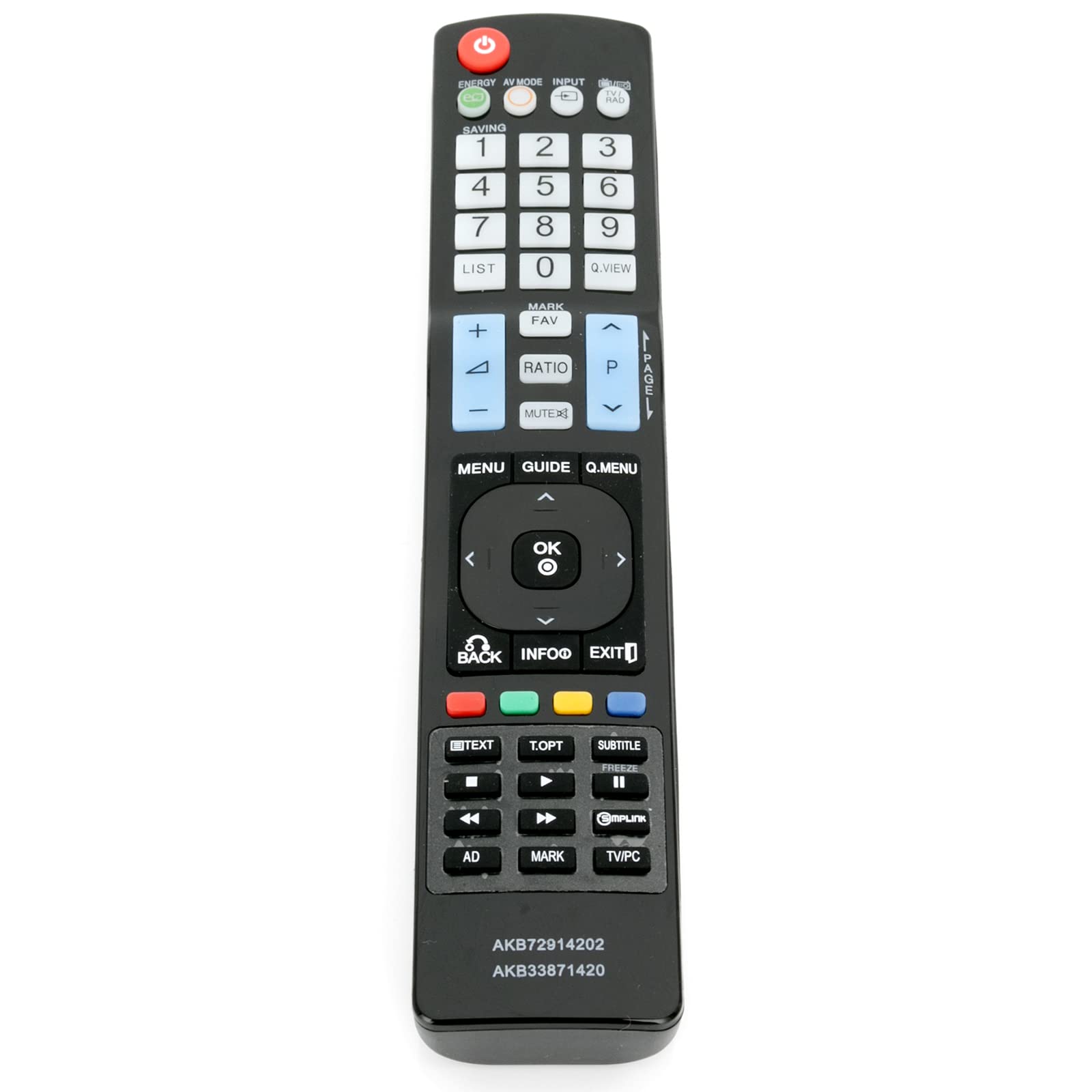 2IN1 AKB72914202 AKB72911420 Replacement Remote Control Fit for LG LED LCD TV