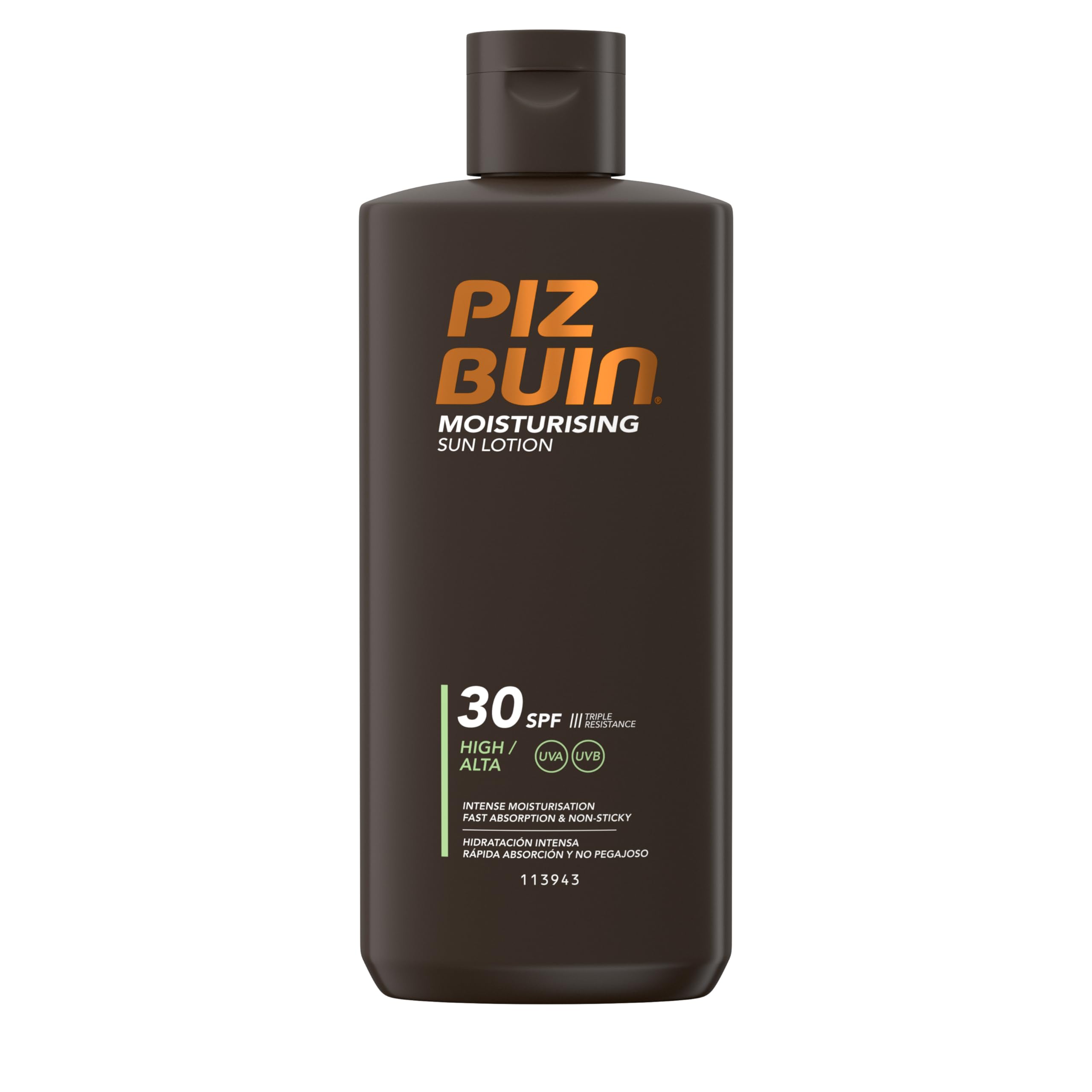 Piz Buin Moisturising Sun Lotion SPF 30 (200ml), Water-Resistant Piz Buin 30 Sunscreen with Advanced UVA/UVB Protection, Skincare with Glycerin and Feverfew PFE Plant Extract — image 1