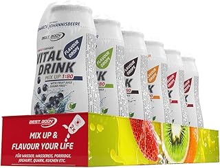 Best Body Nutrition Vital Drink Mix up 1:80 Tray Cola, Himbeere, Kirsche, Waldmeister Flavour Drops, 6 x 48ml