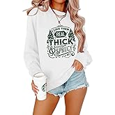 MOUSYA I Like Them Real Thick Pine Tree Christmas Crewneck Sweatshirt - Funny Christmas Tree Sweatshirt