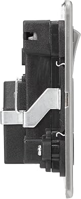 AET SLUSB2GBS 2 Gang Screwless Flat Socket USB Charging Chrome Black Insert view 4