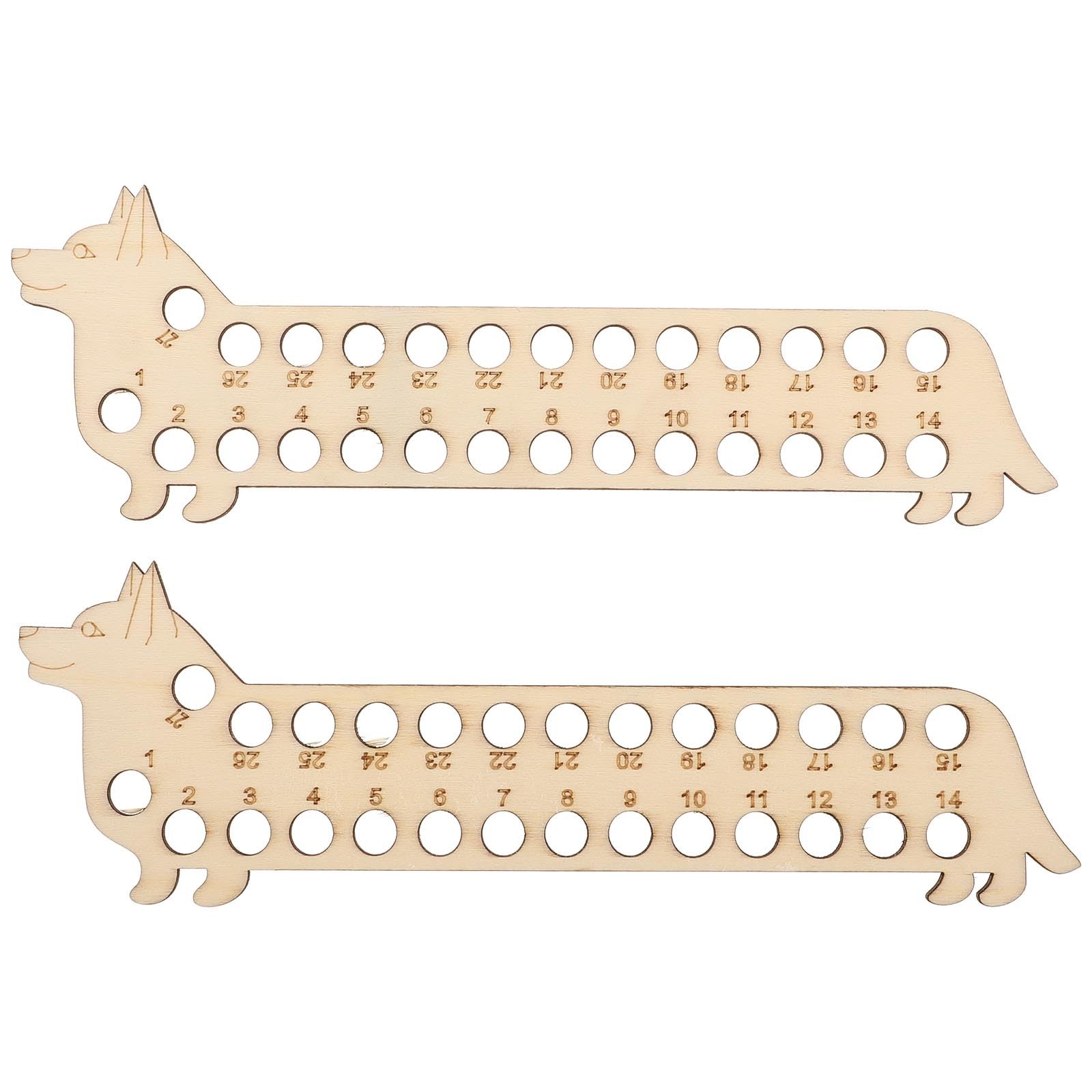 NUOBESTY Cartoon Animal Threading Board for Cross Stitch 10.6 Inch Wooden Floss Organizer with 12 Slots Embroidery Thread Holder for Needlework Craft