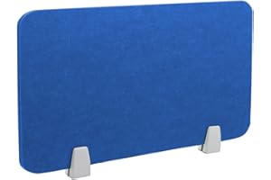 Icegrey Acoustic Desk Divider Privacy Panel Removable Sound Absorbing Desk Partition Board with 2 Clips for Student Call Centers Offices Braries Classrooms Library, Royal Blue, 15.6x15.6