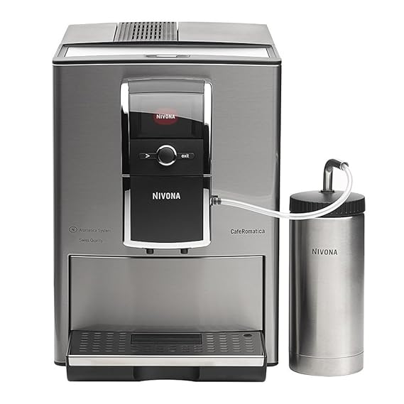 Nivona CafeRomatica 858 Kaffeemaschine, freistehend, vollautomatische Espressomaschine für Kaffeebohnen, aus Chrome und Edels