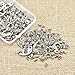 20 Pieces Wooden Box Latch Hook Kits - Thickened Silver Jewelry Box Lock Hook Clasp, Right Latch Hook Hasp Horn Lock, Drawer Latch Hardware with 80 Replacement Screws (Silver)