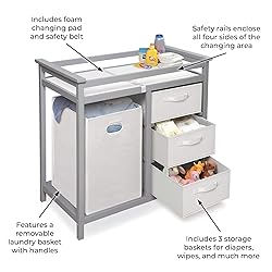 Badger Basket Modern Baby Changing Table with