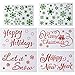 6 Pieces Christmas Stencils Templates Christmas Drawing Templates Hollow Out Painting Stencils with Snowflakes Happy New Year Merry Christmas Happy Holiday Let it Snow Pattern for DIY Craft