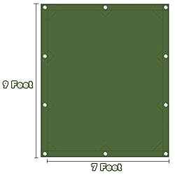 CARTMAN Finished Size 7x9 Feet Canvas Tarp with