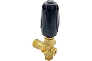 AR ANNOVI REVERBERI Annovi Reverberi VRT3-310 Unloader, Black Spring, 4500 PSI, 10.5 GPM, Adjustment Knob, Brass