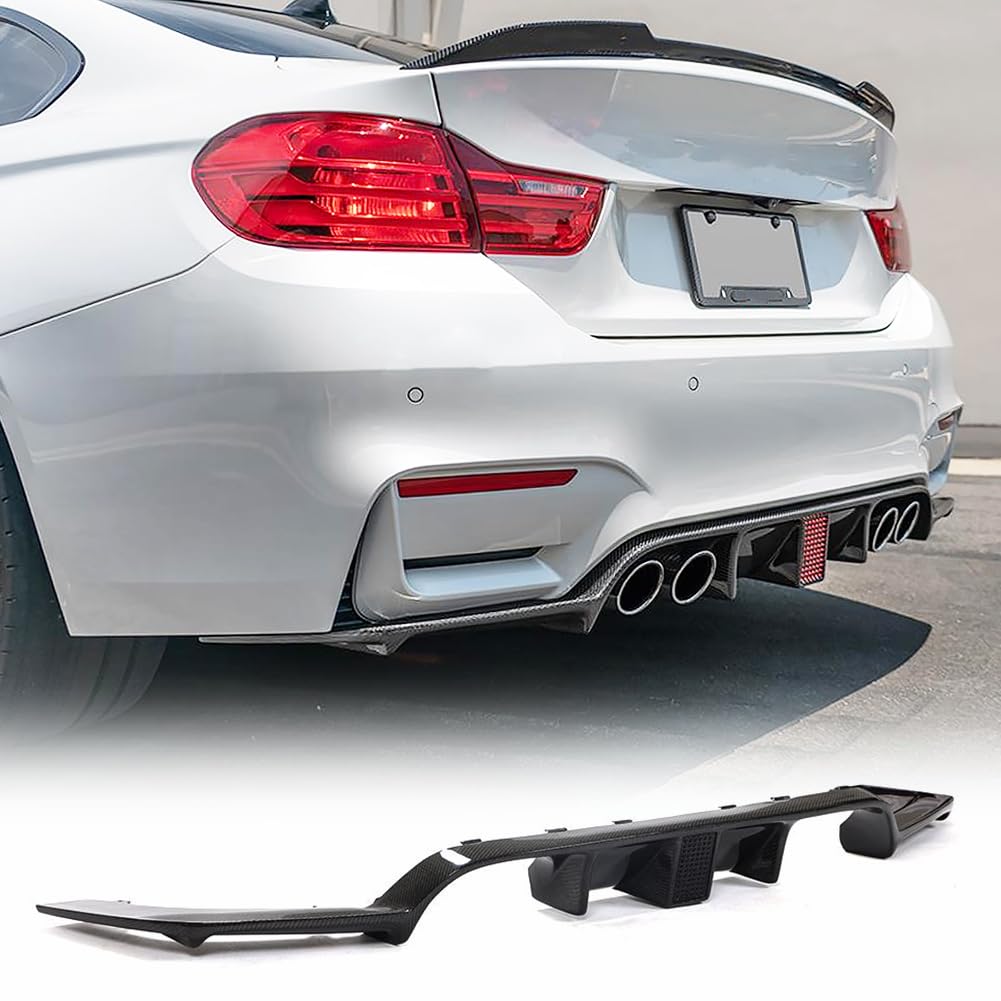carbon fiber rear diffuser for bmw f80 m3 f82 f83 m4 2015-2020 bumper cover lower lip spoiler valanc