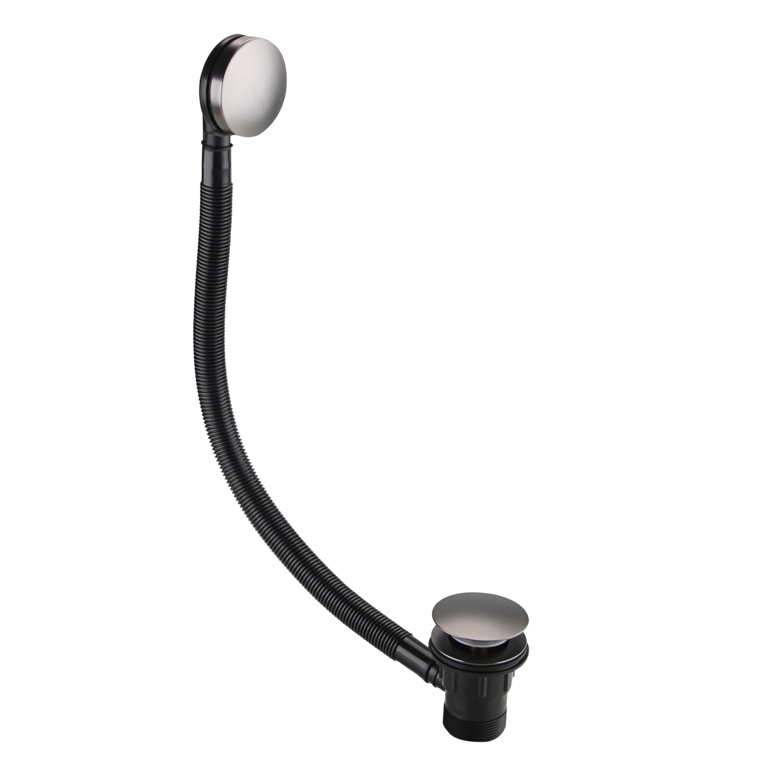Bristan Round Clicker Bath Waste Gun Metal Grey with Overflow