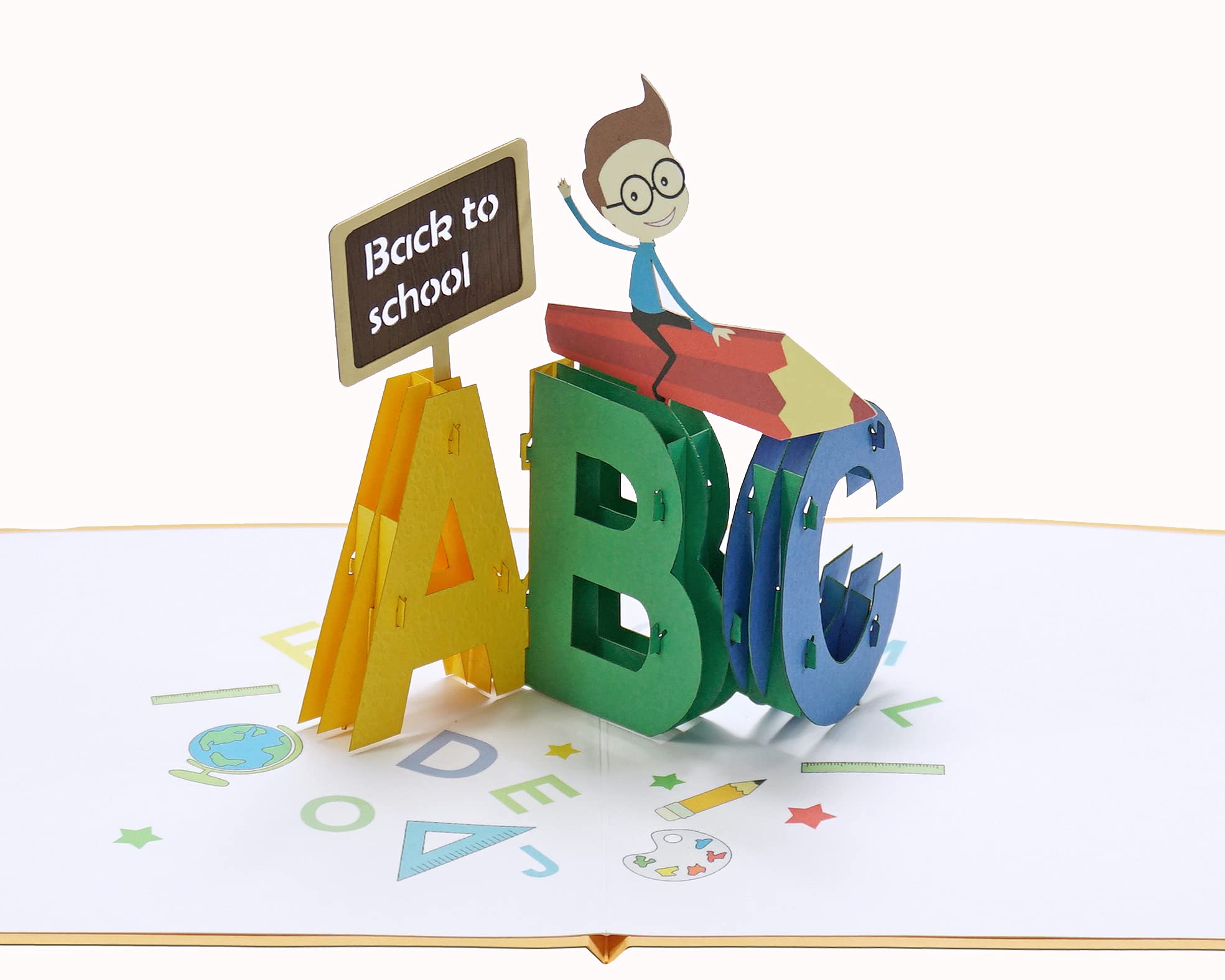 CUTPOPUP Graduation Card, Back To School Pop Up (ABC) UK