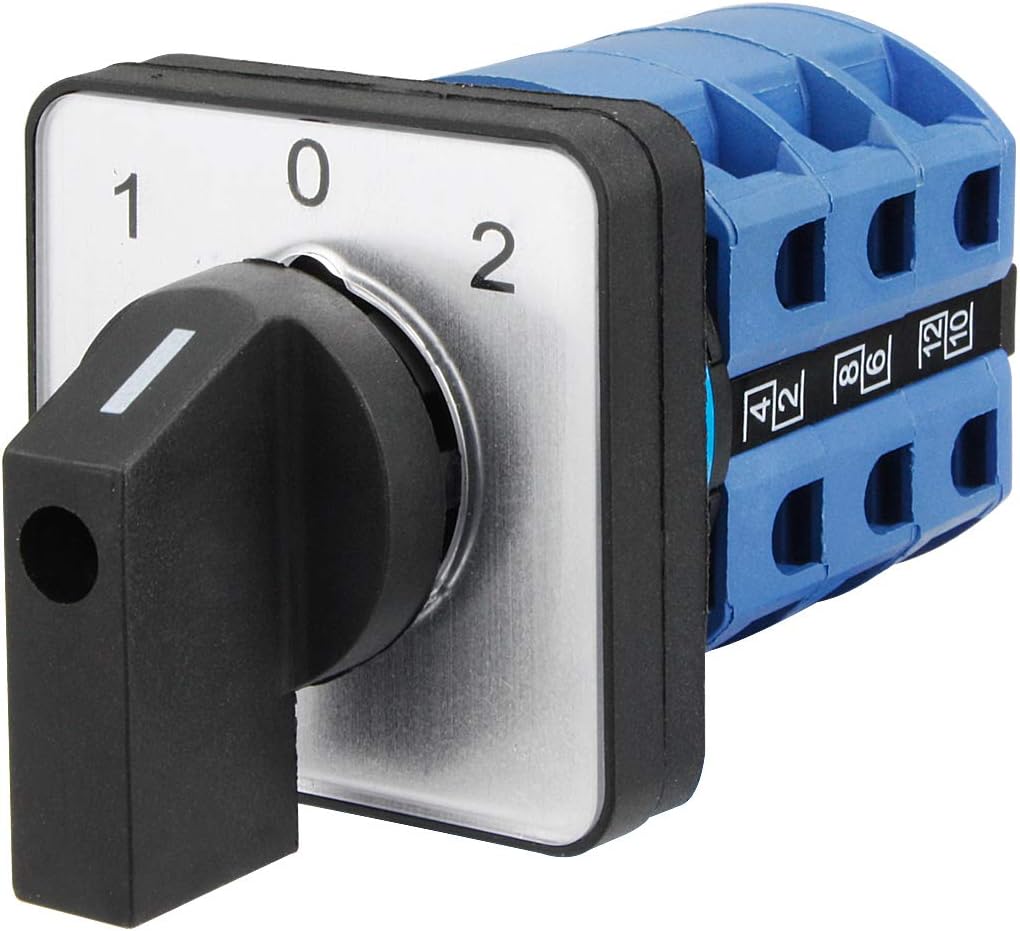 Electrical Buddy Changeover Switch Â 550V 25A 12 Screw Terminals 3 Positions Rotary Cam LW28 25 3