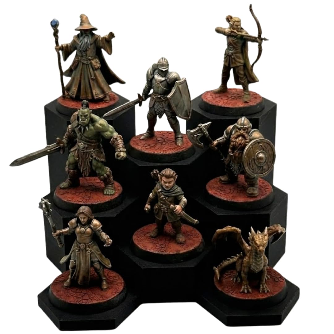 WarSplay Classic Mini - Miniature Display Stand up to 32mm – Modular Model Rack for Painted Minis | Squad Tray & Hobby Organiser for Tabletop Skirmish Games (Classic Mini)
