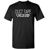 Duct Tape Muffle The Sound Funny T Shirt | Adult Humor Everyday Wear Mens Novelty Sarcastic Shirts | Trendy Graphic Tees Men