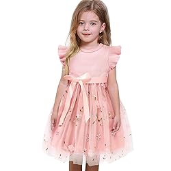 Toddler Girl Tulle Dress Summer Ruffle Sleeveless