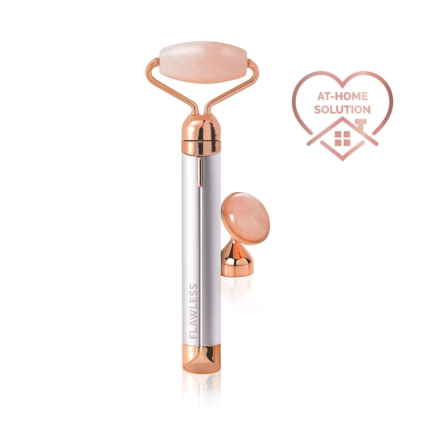 Finishing Touch Flawless Contour Vibrating Facial Roller & Massager, Rose Quartz: Beauty