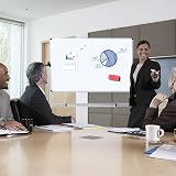 VIZ-PRO Double-Sided Magnetic Rotating Mobile Whiteboard 110x75 cm view 5
